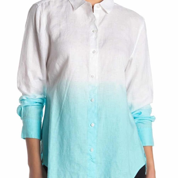 Tommy Bahama Tops - NWT Tommy Bahama Dip Dye ombré linen button down